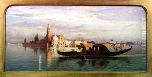 On the Venetian Lagoon by Carl Friedrich H. Werner