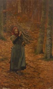 Fagoteuse En Automne by Joseph Charles Francois