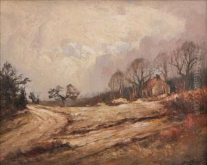 Wintergezicht Met Oude Boerderij by Joseph Charles Francois