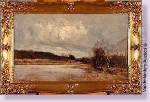 Paysage Lacustre Anime by Joseph Charles Francois