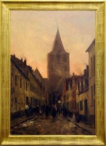 [vers L'eglise Au Crepuscule] by Joseph Charles Francois
