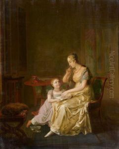 La Lecon De Lecture by Jean Augustin Franquelin