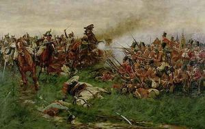 The 28th (1st Gloucestershire Regiment) at Waterloo, 1914 by William Barnes Wollen