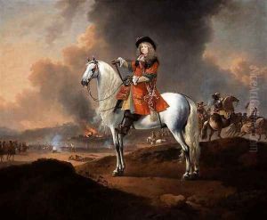 Lieutenant-Colonel Randolph Egerton MP (d.1681) of the Kings Troop of Horse Guards, c.1672 by Jan Wyck