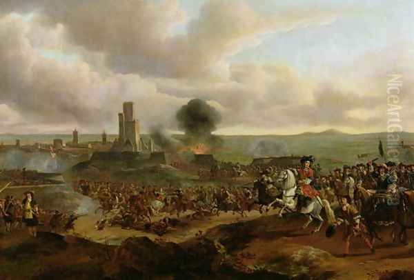 A Battle Scene: possibly James Scott, Duke of Monmouth at the Siege of Maastricht in 1673 - view 1