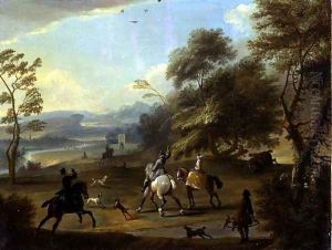 A Hawking Party, c.1690 by Jan Wyck