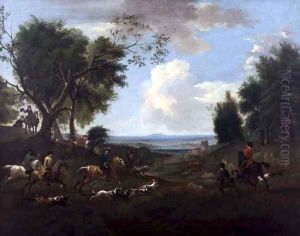 Hunting Scene 2 by Jan Wyck