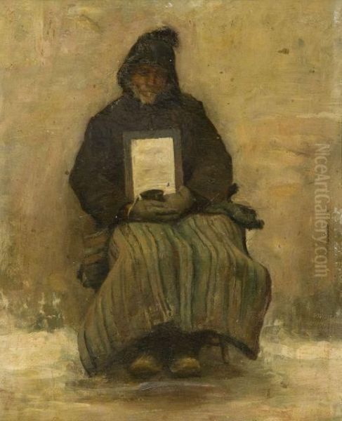 Mendiant Assis, Probable Etude Pour < La Toussaint > - view 1