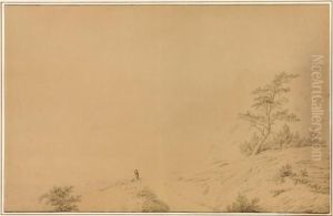 White Chalk Cliffs On The Island
Of Moen, With A Seated Man Looking At The Sea With A Telescope by Caspar David Friedrich