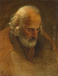 Studienkopf Eines Bartigen Mannes by Gustav Adolf Friedrich