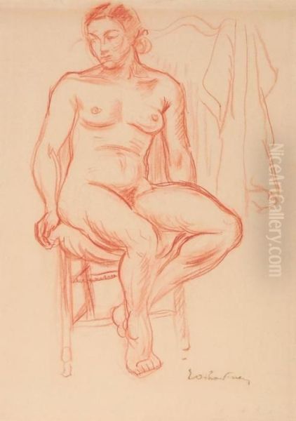 Sitzender Weiblicher Akt - view 1