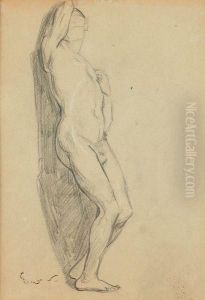 Nu Feminin Debout Et Nu Masculin by Emile-Othon Friesz
