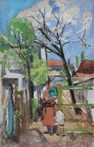 Donne E Studio Del Pittore by Donato Frisia