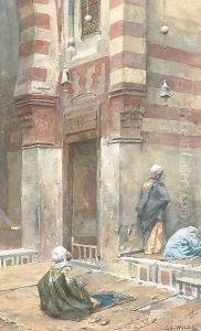 Prayers at the mosque by Charles Wilda