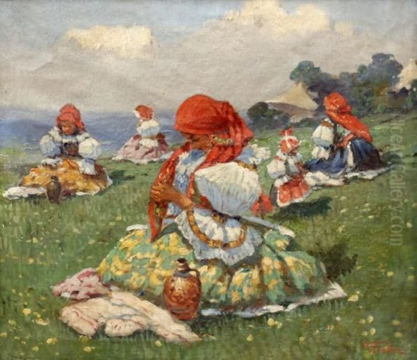 Girls In Folk Dresses - view 1