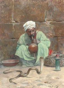 The snake charmer by Charles Wilda