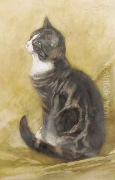 Fascinated feline - view 1