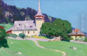 L'ete Dans Les Alpes by Clarence Alphonse Gagnon