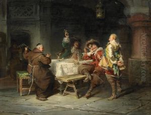 Celebration In Wine Cellar