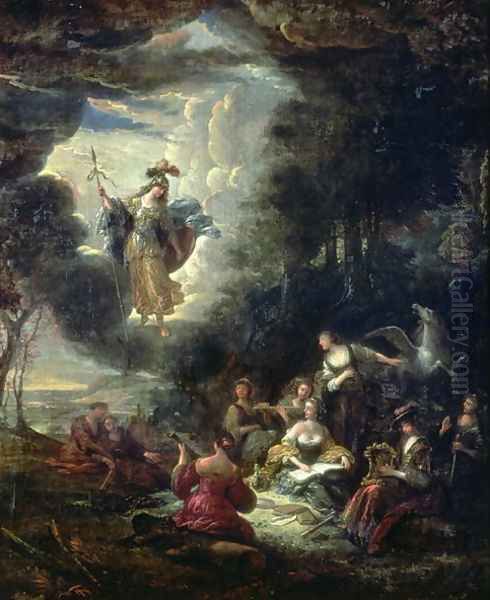 Athena visiting the Muses - view 1