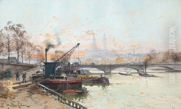Quais De Seine, L'ancien Palais Du Trocadero En Arriere-plan - view 1