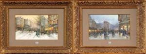Boulevards Parisiens Animes, by Eugene Galien-Laloue