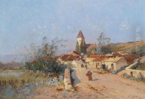 Two Village Landscapes In Spring - view 1