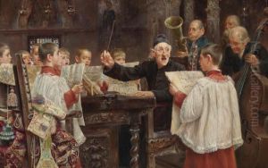 Choir Practice by Jose Gallegos Y Arnosa