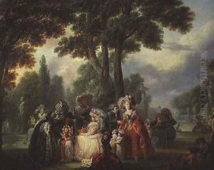 A Meeting in the Park by Francois Louis Joseph Watteau