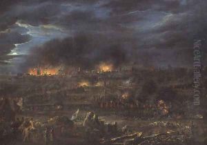 The Bombardment of Lille in 1792 by Francois Louis Joseph Watteau