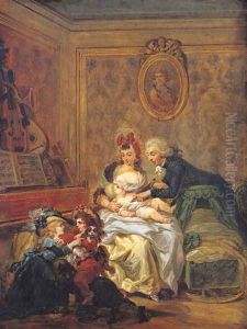 The Satisfaction of Marriage or, The Happy Family by Francois Louis Joseph Watteau