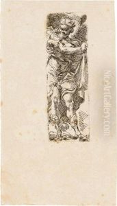 Busto Di Vecchio Con Rosario E Bastone (san Giuseppe?)