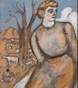 Figura Femminile In Un Paesaggio Figura Femminile In Un Paesaggio