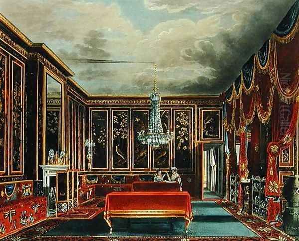 The Japan Room at Frogmore, engraved by R. Reeve, from The History of the Royal Residences of Windsor Castle, St. James Palace, Carlton House, Kensington Palace, Hampton Court and Frogmore, published by A. Dry, 1819 - view 1