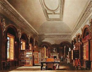 The Queen's Library, St. James's Palace, from 'The History of the Royal Residences', engraved by Richard Reeve (b.1780), by William Henry Pyne (1769-1843), 1819 by Charles Wild