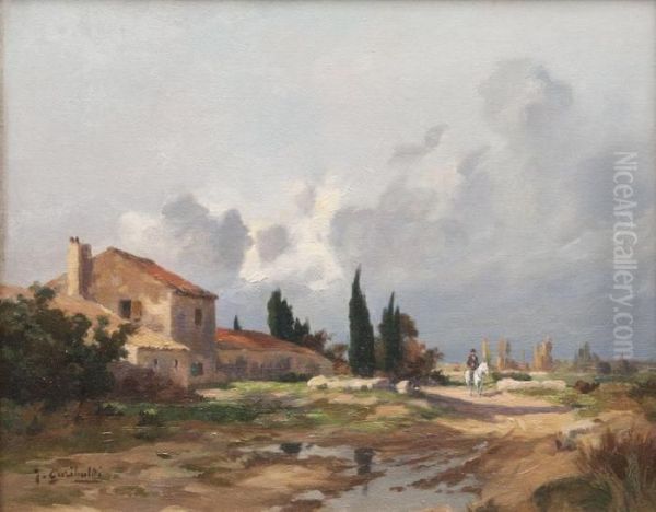 Cavalier Et Cheval Blanc - view 1