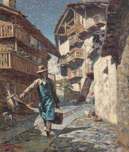 Luci Mattinali Nel Borgo Alpino