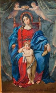 Coronacion De La Virgen, Boceto Para Retablo De Iglesia by Jose Garnelo Y Alda