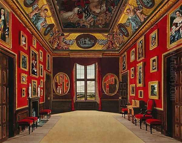 The Kings Closet, Windsor Castle, from Royal Residences, engraved by William James Bennett (1769-1844), published by William Henry Pyne (1769-1843), 1816 - view 1