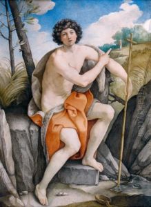 Saint Jean-baptiste Dans Un Paysage by Giovanna Garzoni