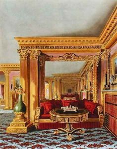 The Alcove in the Golden Drawing Room, Carlton House, from The History of the Royal Residences, engraved by William James Bennett (1787-1844), by William Henry Pyne (1769-1843), 1819 by Charles Wild