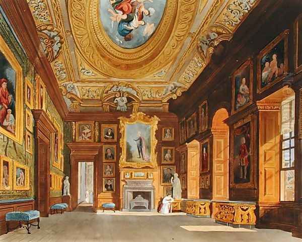Queen Caroline's Drawing Room, Kensington Palace, from 'The History of the the Royal Residences', engraved by Thomas Sutherland (b.1785), by William Henry Pyne (1769-1843), 1819 - view 1