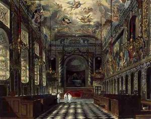 The Royal Chapel, Windsor Castle, from Royal Residences, engraved by Thomas Sutherland (b.1785), pub. by William Henry Pyne (1769-1843), 1819 by Charles Wild