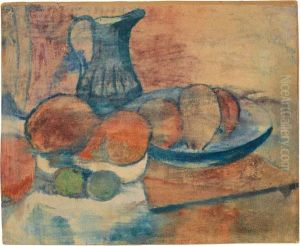 Nature Morte - Cruche Et Fruits by Paul Gauguin