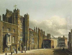 St. James's Palace, from 'The History of the Royal Residences', engraved by Richard Reeve (b.1780), by William Henry Pyne (1769-1843), 1819