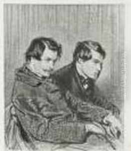 Edmond Et Jules De Goncourt by Paul Gavarni