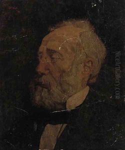 A portrait of the painter Jozef Israels by Charles Wild