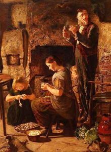 The Poacher's Home, 1868 by Thomas Wade