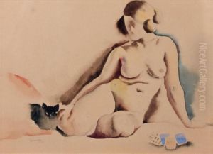 Le Nu Au Chat Noir by Paul-Elie Gernez
