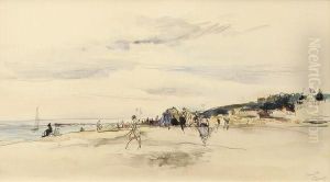 La Plage De Trouville by Paul-Elie Gernez